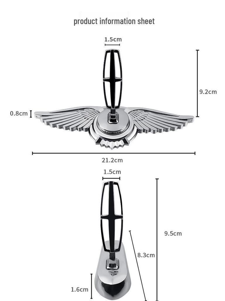 Lincoln Continental MKZ Frontklappen-Emblem Plakette