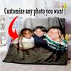 Customize Photo Personalized Picture Blanket Lightweight Personalized Blanket Durable Comfort Suitable for Seaside Picnics Livingroom Living Room