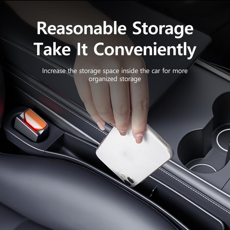 TPE Seat Gap Storage Box For Tesla Model Y 3 Car Storage Box Automotive Storage Modification Parts Car Interior Accessories