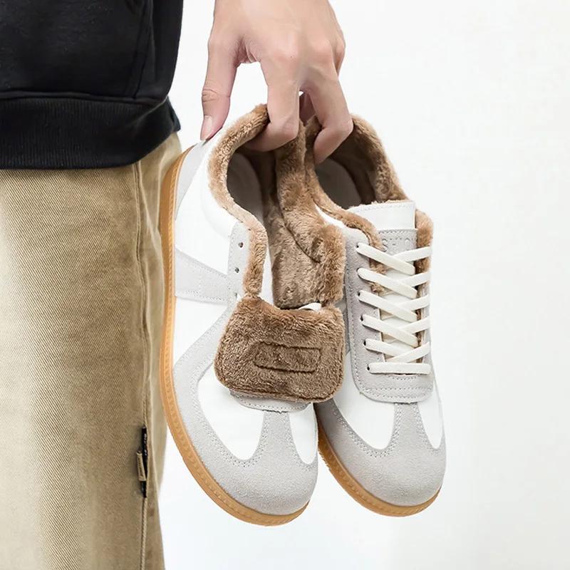 Unisex tenisky velikost 35-44 Dámské kožené ležérní boty Německé tenisky Tenisky na ploché podrážce Protiskluzové skate boty Boty na chůzi a jogging