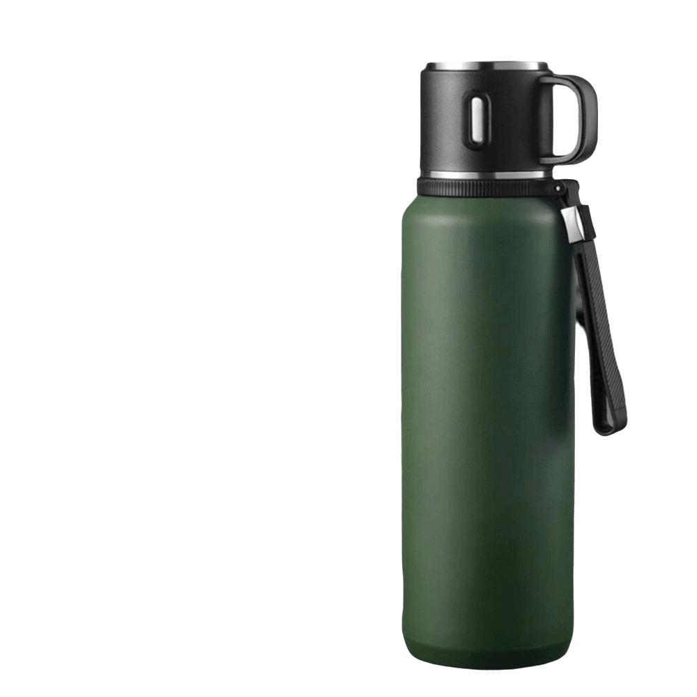 Stainless Steel Insulated Water Bottle 600/1000/1500ml Leak Proof Thermos Bottle Portable With Rope Handle