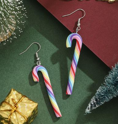 

Colorful Sugar Cane Earrings One Size