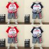 Stylish Summer Outfit For Boys Featuring Ultraman Design Soft Cotton Two-piece Set