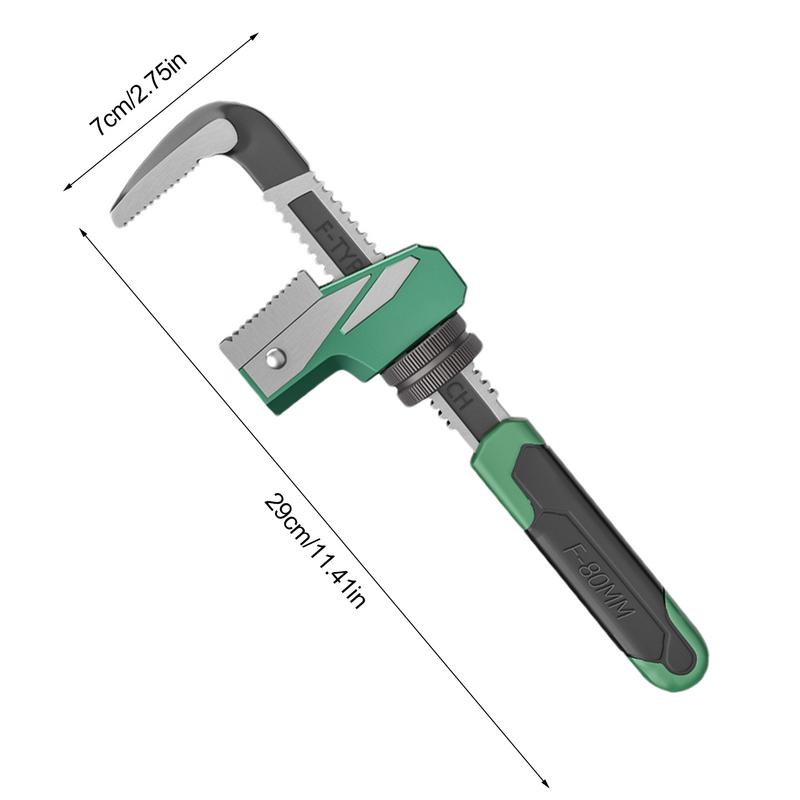 Klíč Monkey Wrench, svěrák na trubky, nastavitelné klíče typu F, pravoúhlý klíč s lehkou rychlostí pro snadné odšroubování ventilů a šroubů na kulatých