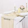 1PC Gauze Voile Table Runner Boho Pink Blue Cheesecloth Dinning Table Decoration For Wedding Party Banquet Bride Shower
