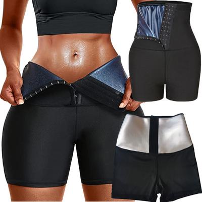 Pantalones Cortos Moldeadores Sudoración Muslos Adelgazantes Traje Entrenador de Cintura Control Leggings Pantalones Ropa Interior Compresiva Control de Abdomen Mallas