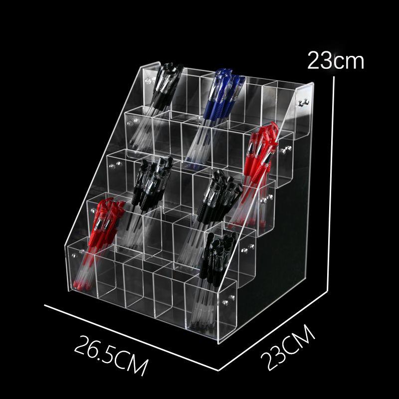 1-7 Tier Acrylic Pen Holder Stationery Store Storage Brush Case Display Stand Desktop Writing Pot Clear Writing Pencil Organiser