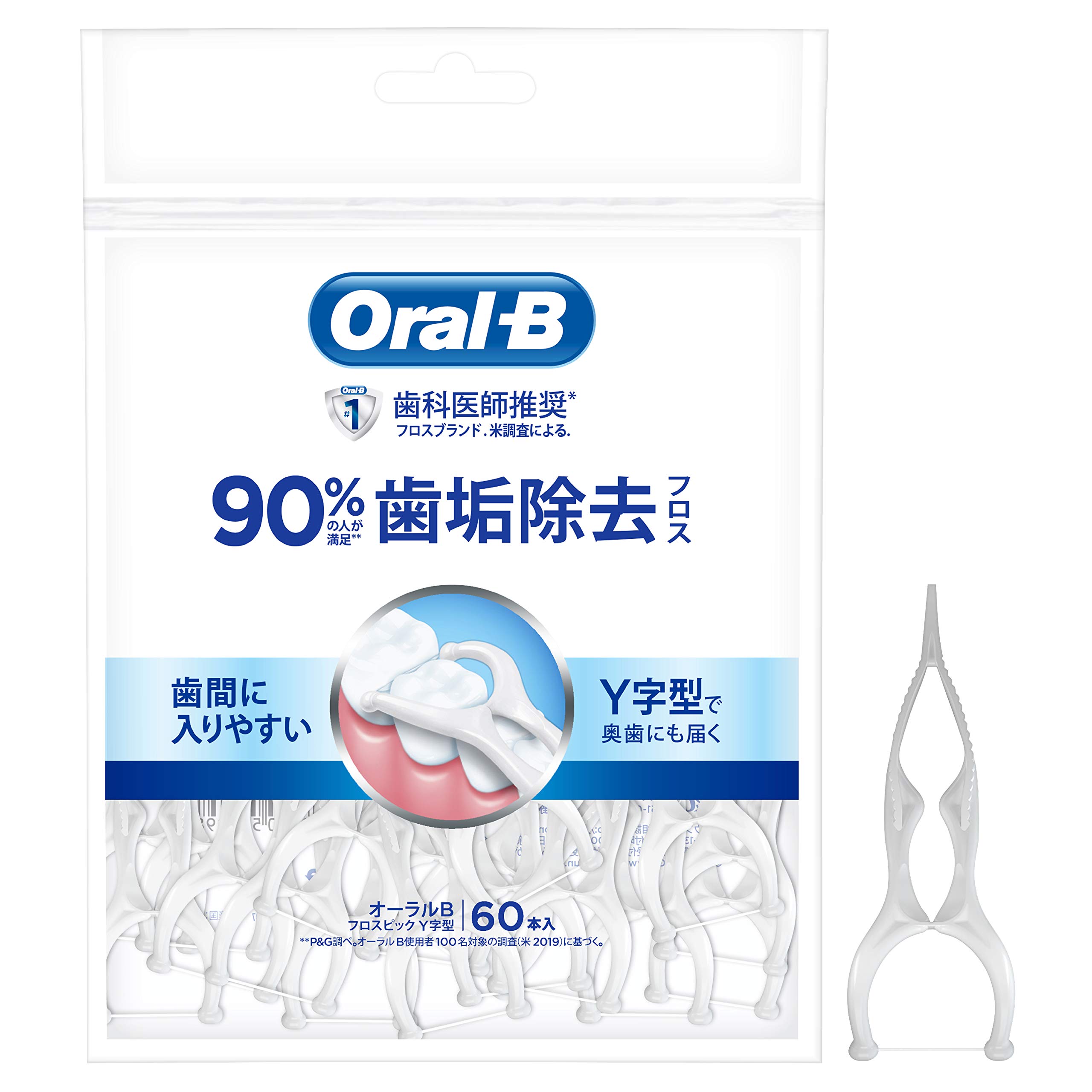 

Oral B Floss Pick 60 pieces Y-shaped