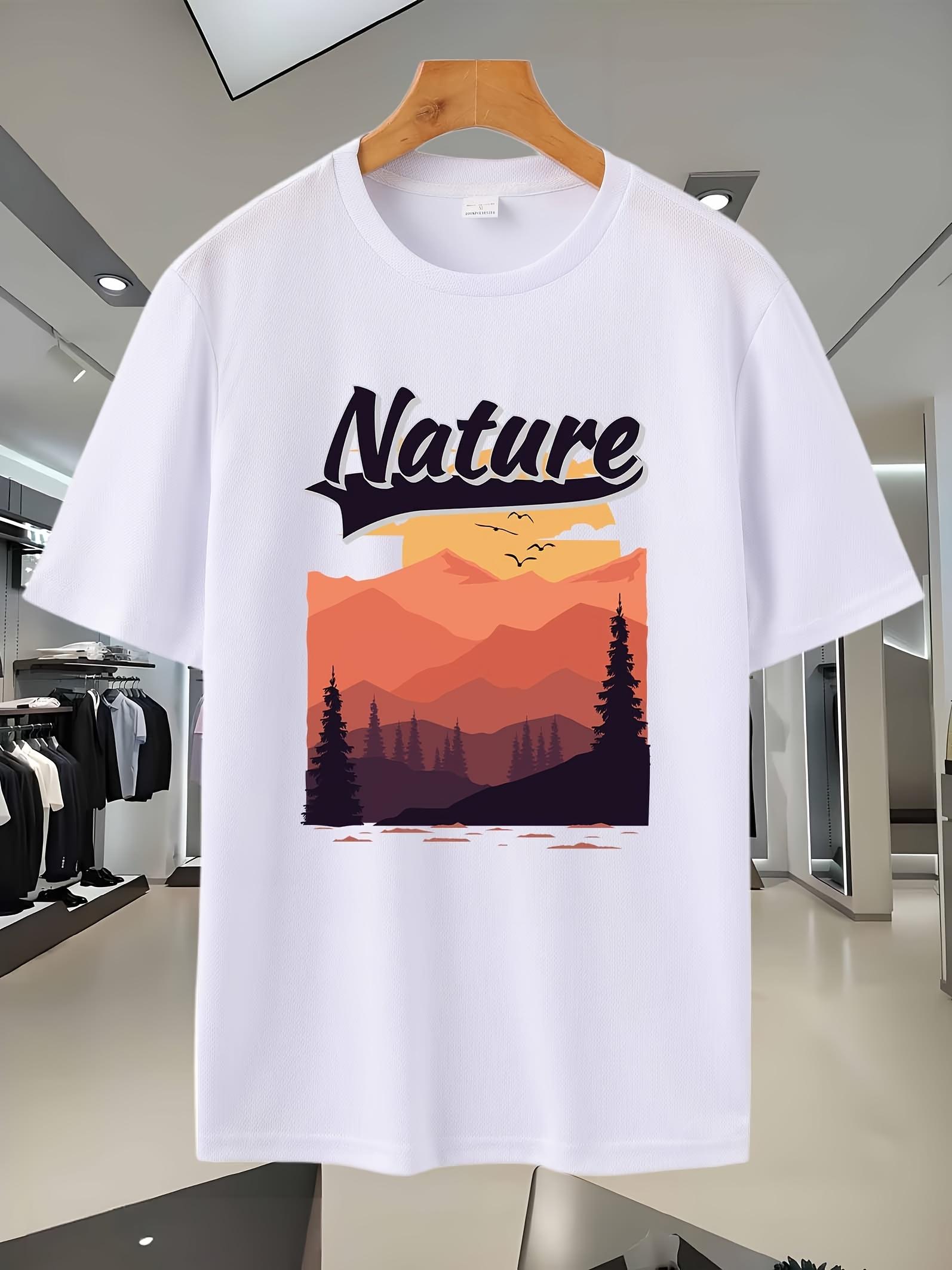 Nature Graphic T-shirt - Casual XXXXL