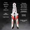 Electrician Wire Crimper Peeler Pliers Cables Stripping Multifunctional Press Plier Terminal Crimping Gross Side Cutting Tool