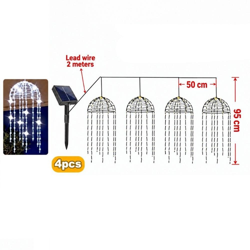 2/4 Jellyfish Solar Jellyfish Lights Waterproof String Lights Creative Fairy Lights Wedding Decor