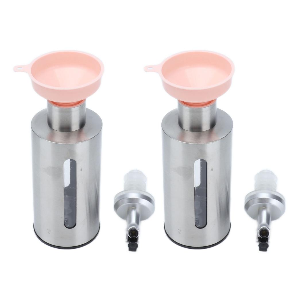 Oil Dispenser Bottle Stainless Steel Easy Refill and Cleaning Modern Olive Oil Dispenser for Vinegar Sauce190ML