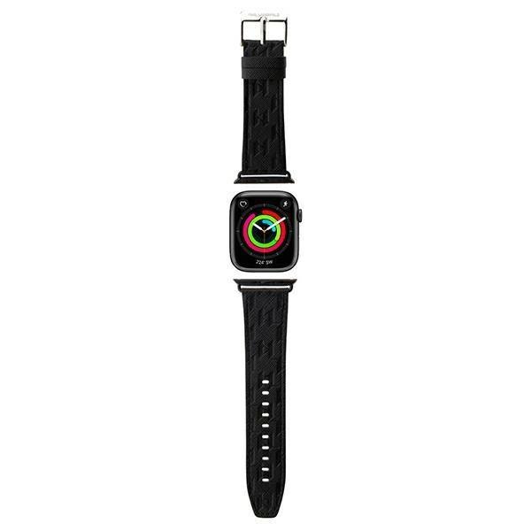Karl Lagerfeld Cinturino Klawlsaklhpk Apple Watch 42/44/45/49Mm Nero/Black Cinturino Saffiano Monogram
