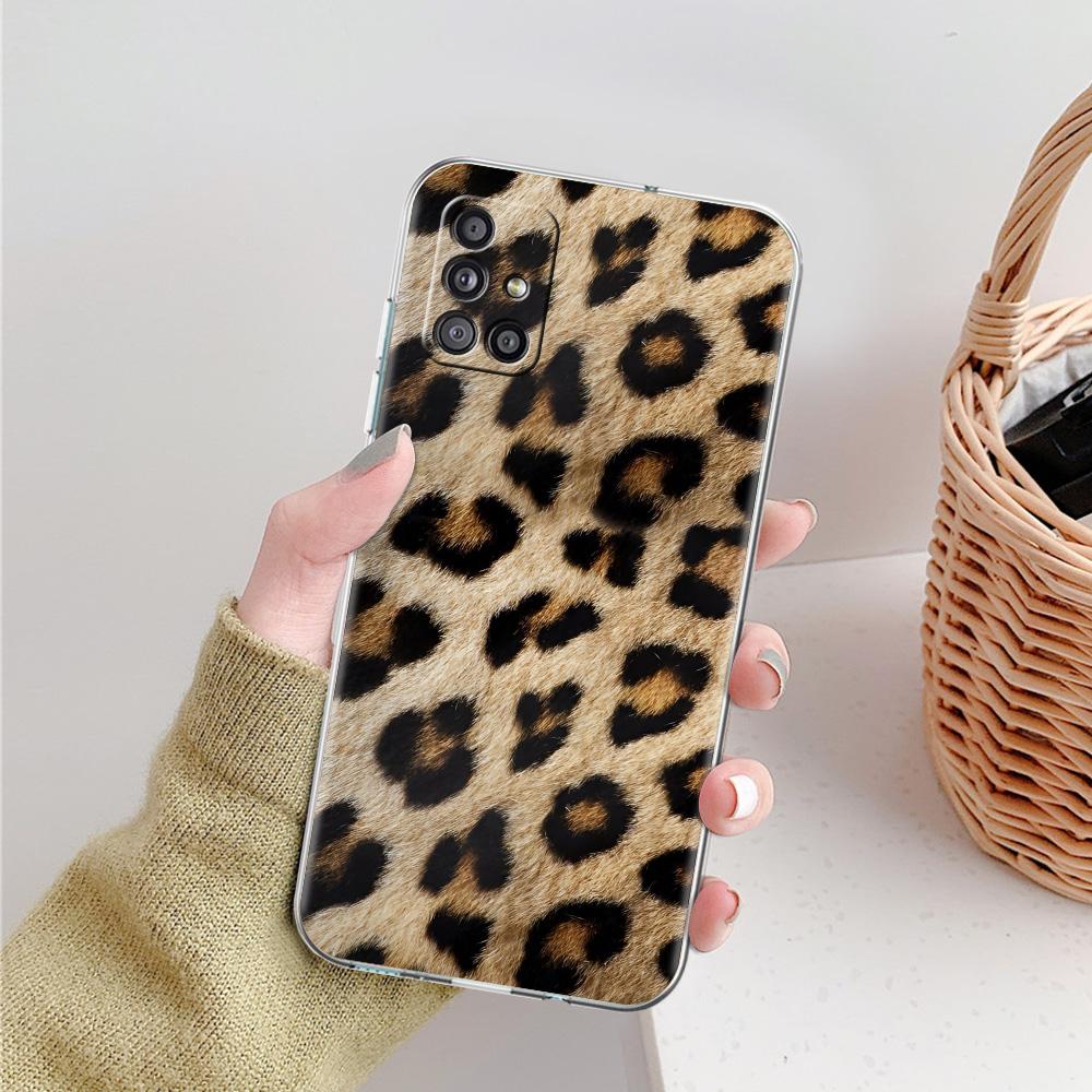 Case For Samsung A15 A13 A35 A55 A51 A71 A41 A31 A21S A03S A05 A17 A23 A25 A33 A53 A73 5G A07 4G Cover Sexy Trendy Leopard Print