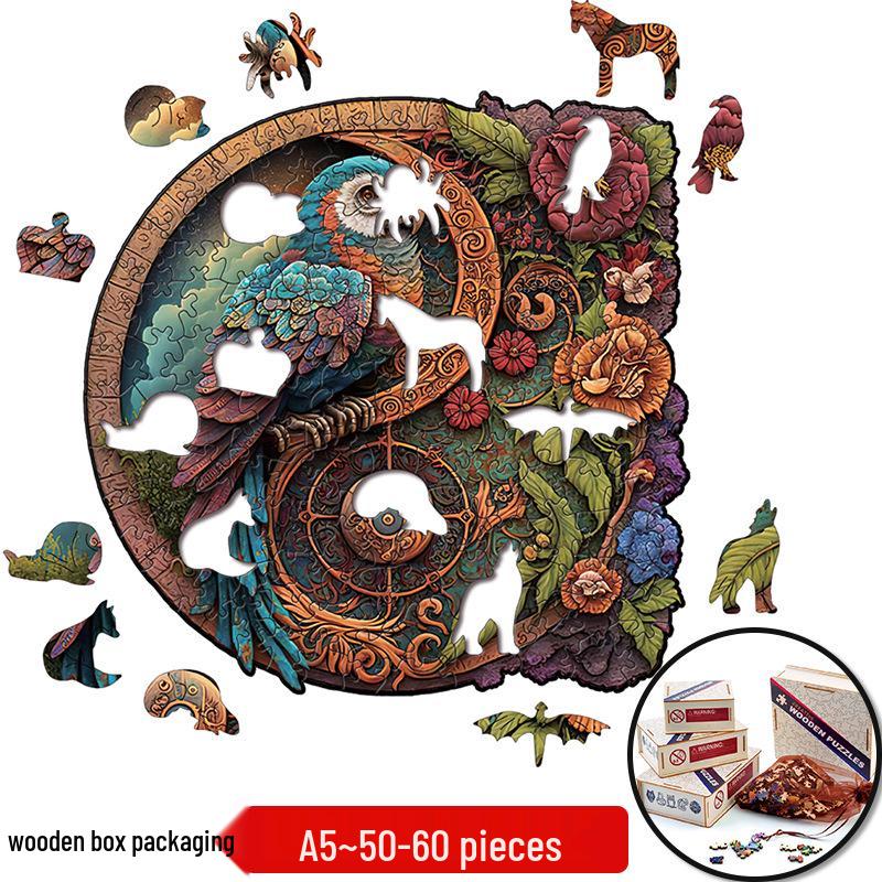 Irregular Animal Dog Penguin Wooden Puzzle in Stock