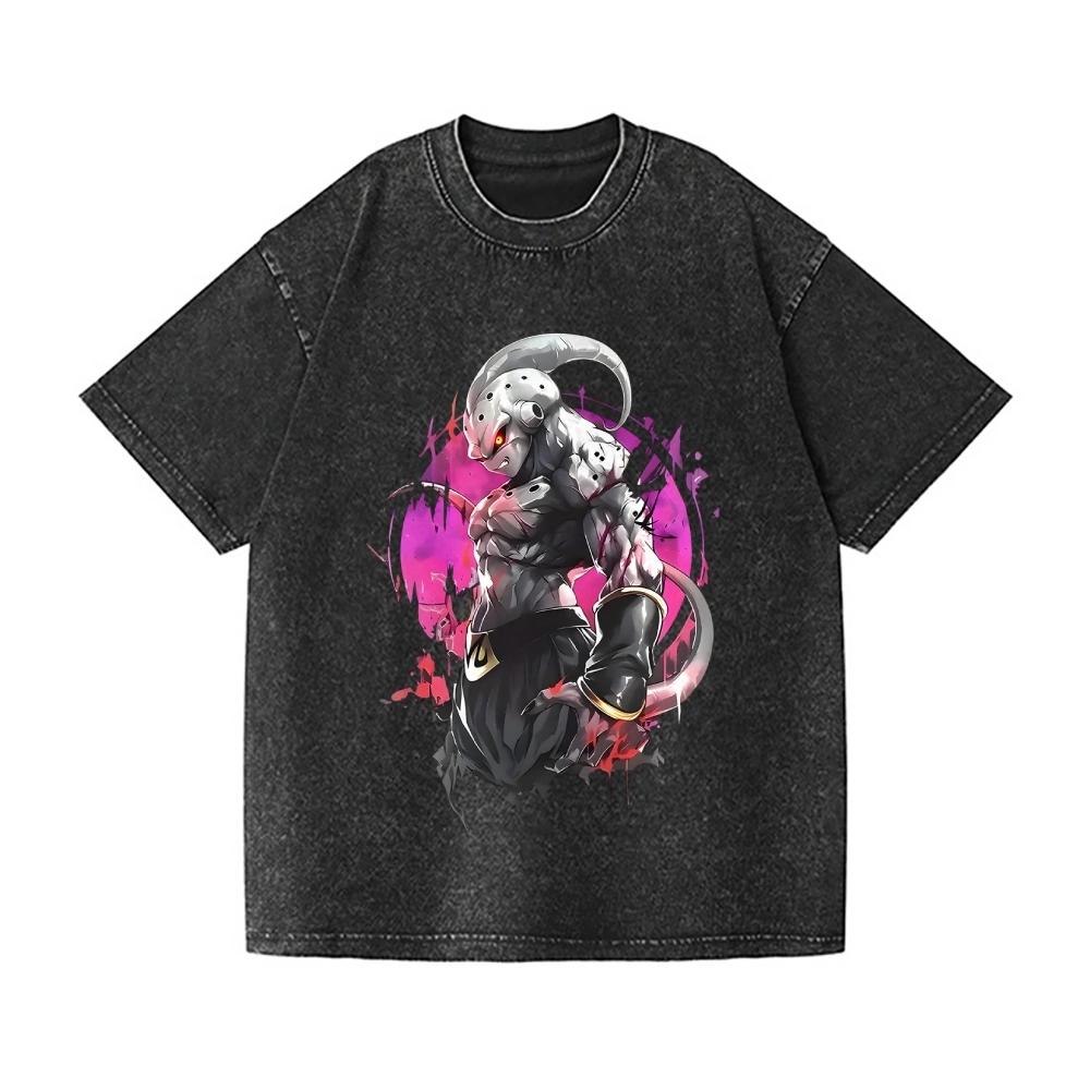 

Frieza Vintage Wash Japanese Design T-Shirt High-quality Streetwear Is Suitable for Both Men Women Summer S