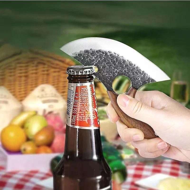 Multifunctional Knife Meat Cleaver Bone Cleaver Forging Knife Stainless Steel Kitchen Knife Cooking BBQ Carving Knife