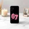 Custodia per Telefono Six Seven 67 SS in Silicone Morbido Nero Per Samsung S25,S24,S21,S22,S23,S30,Ultra,S20,Plus,Fe,Lite