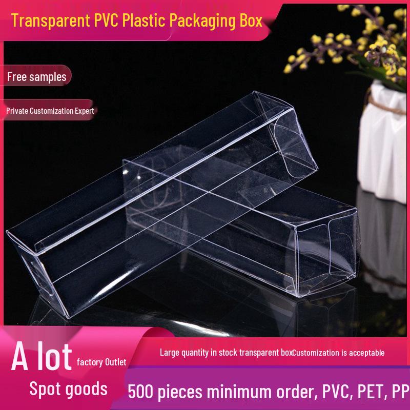 Rectangular Transparent PVC Macaron Candy Box for Weddings 3x3x6cm