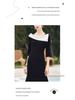 AD Women's Early Autumn Black Fishtail Dress - Hepburn Style One-Shoulder Bodycon