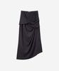 Blr Asymmetric Layered Maxi Skirt Black
