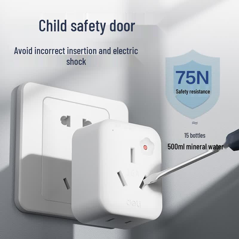 Deli 16A High-Power Electrical Solutions CN plug (adapter included)