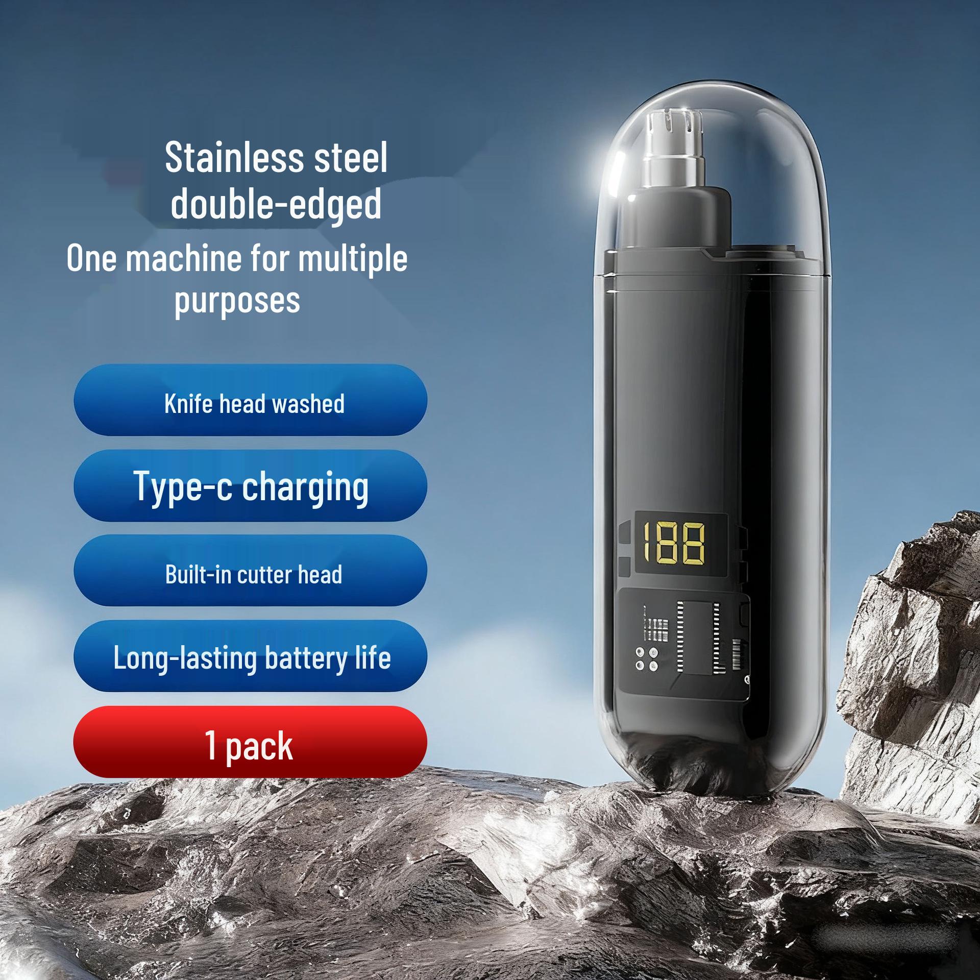 

Nose Hair Trimmer for Men - Rechargeable, Water Washable, Portable Grooming Tool for Boys