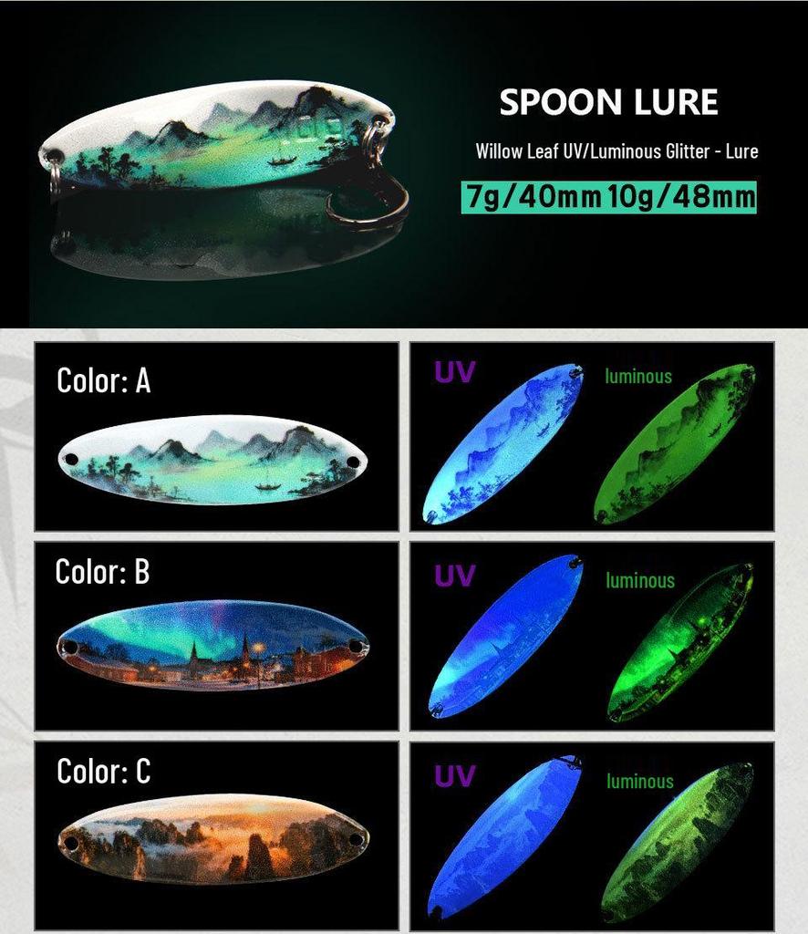 LETOYO UV Luminous 3D Printed Double-sided Trout and Asp Bait