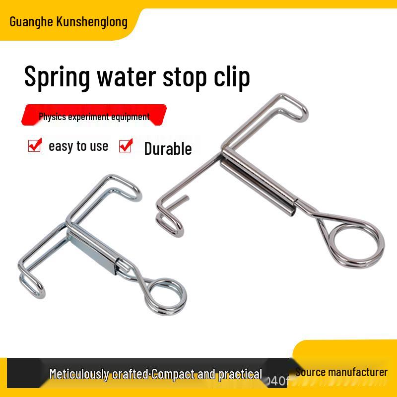 Spring Water Stop Hose Clip - Laboratory Chemical Equipment and Rubber Tube Iron Clamp Small Galvanized Spring Clip