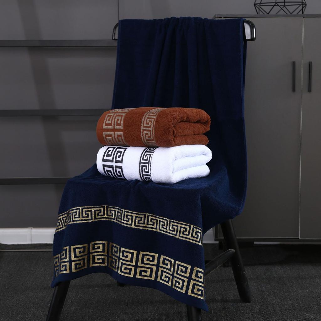 2Pcs Bathroom Cotton Towels Set 35x75cm 70x140cm Brown White Blue Hand Face Bath Towel Soft Gift Absorbent Sport Towel