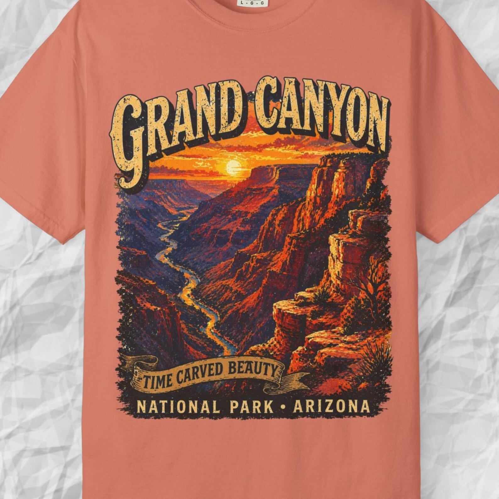 Comfort Colors Grand Canyon Shirt, National Park T shirt, Arizona Travel Shirt, Canyon Sunset Tee, Nature Landscape Shirt, Travel Tee Gift S