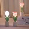 Creative Flower Shape Tulip Nightlight Home Decoration Photo Prop Bedside Lamp Desktop Gift Table Lamp Bedroom