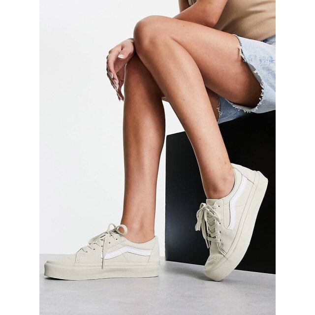 

Бело-белые кроссовки Vans SK8-Low