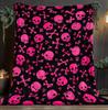 Decke mit Totenkopf-Design. Gemütliche und warme Flanelldecken, geeignet für Reisen, Camping, Sofas, Wohnzimmer, Couches, Stühle