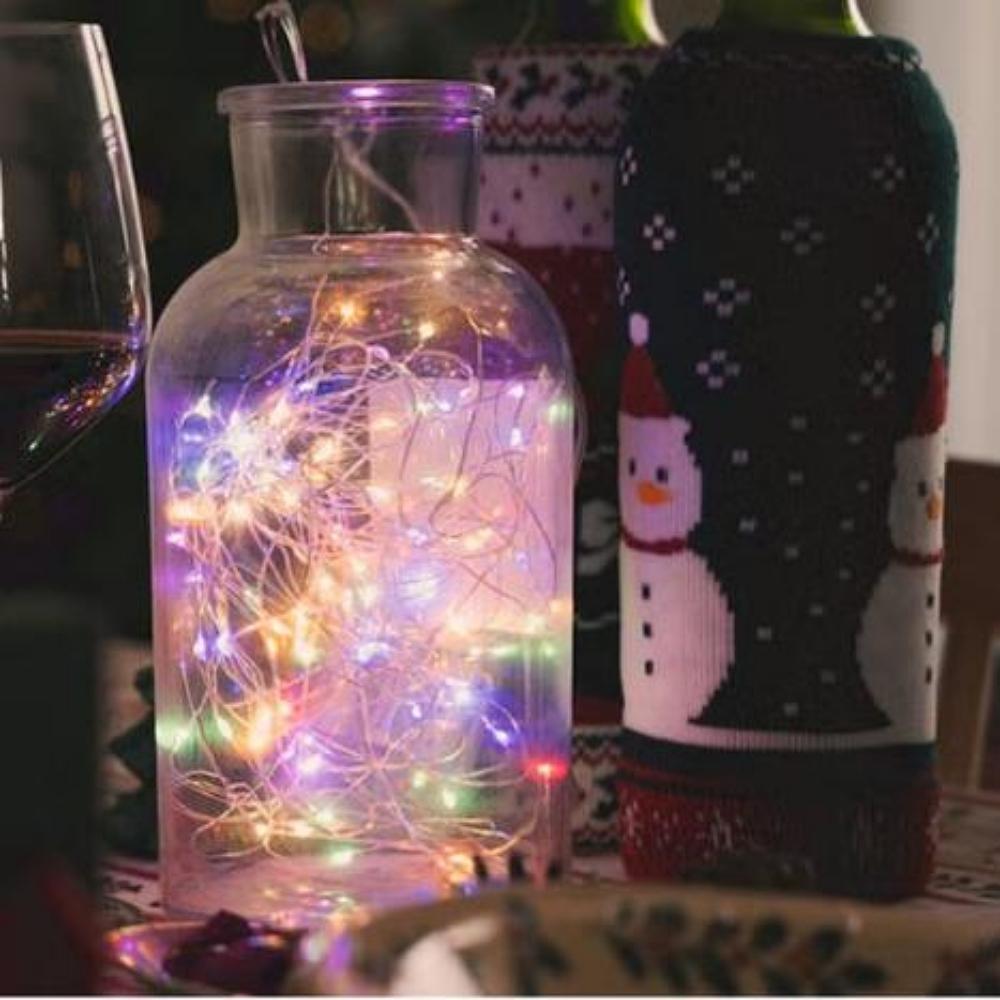Interiérová reťazová svetelná reťaz Mini LED 100 žiaroviek, 6 farieb, dĺžka drôtu 10m