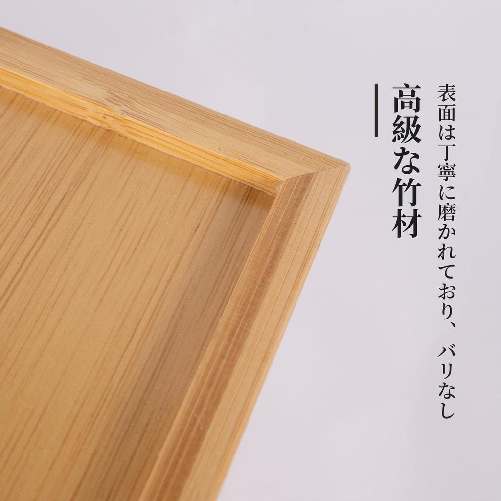 Bamboo Storage Boxes, Wooden Boxes, Medium and Large, Set of 2, Stylish, for Small Items, Fruit, Books, Clothes, Condiments, Kitchen, Bookcase, Clothe