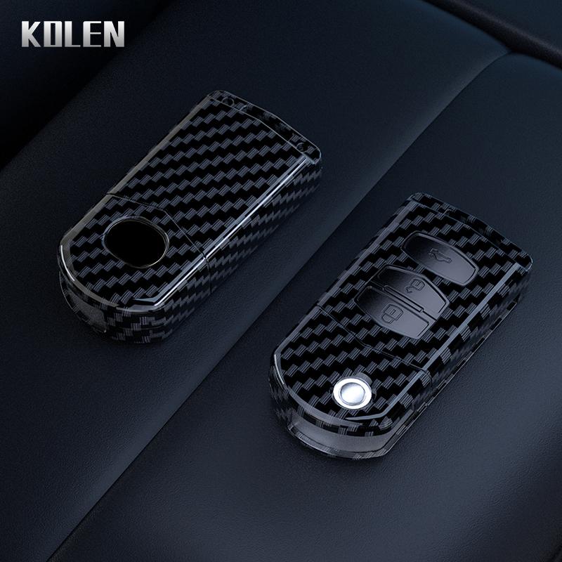 Kohlefaser-Optik Auto Schlüsselhülle Abdeckung Fob Für Mazda 2 3 5 6 8 Cx7 Cx-7 Cx5 Cx-5 Cx9 Cx-9 Mx5 Mx-5 M6 Rx8 Rx-8 2 3 4 Tasten Tasche