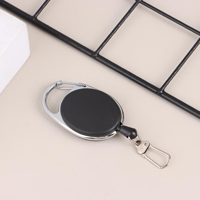 Retractable Key Chain Reel Badge Holder Retractor With Quick Release Spring Clip Fishing Accessories