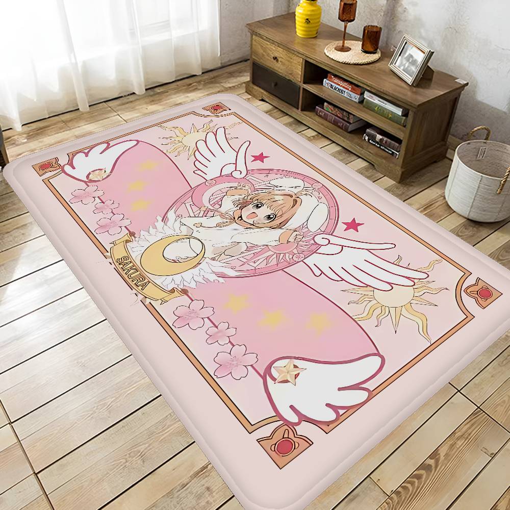 C-Cardcaptor Sakura Floor Mat INS Style Soft Bedroom Floor House Laundry Room Mat Anti-skid Household Carpets