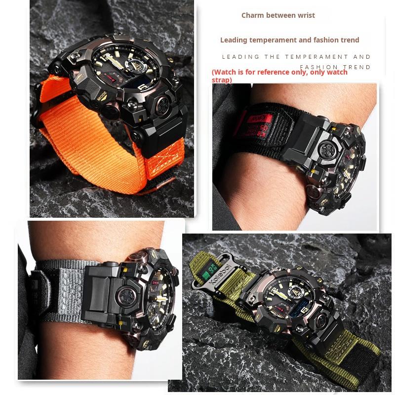 Schlaufenarmband aus Nylon-Canvas für Casio G-SHOCK Big King 3. Generation 5713 GWG-B1000, Herren-Uhrenarmband für Outdoor-Sportarten