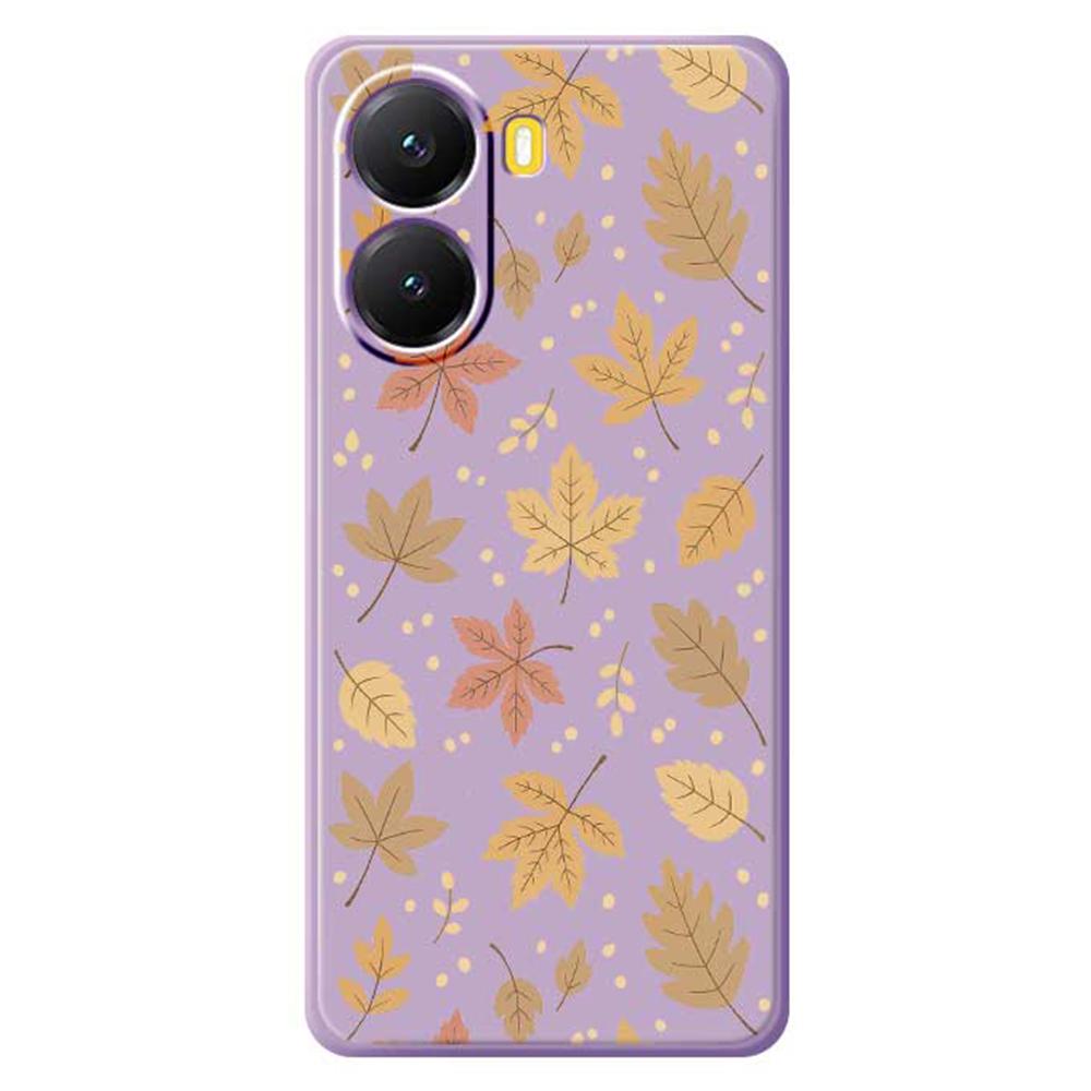 For Xiaomi Redmi Turbo 4 5G/Poco X7 Pro 5G Case Leaves Pattern Printing Straight Edge TPU Phone Back Cover