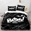 New 3D Print Halloween Boo Cartoon Bedding Set,Duvet Cover Bed Set Quilt Cover Pillowcase,King Queen Twin Size Boys Girls Adults