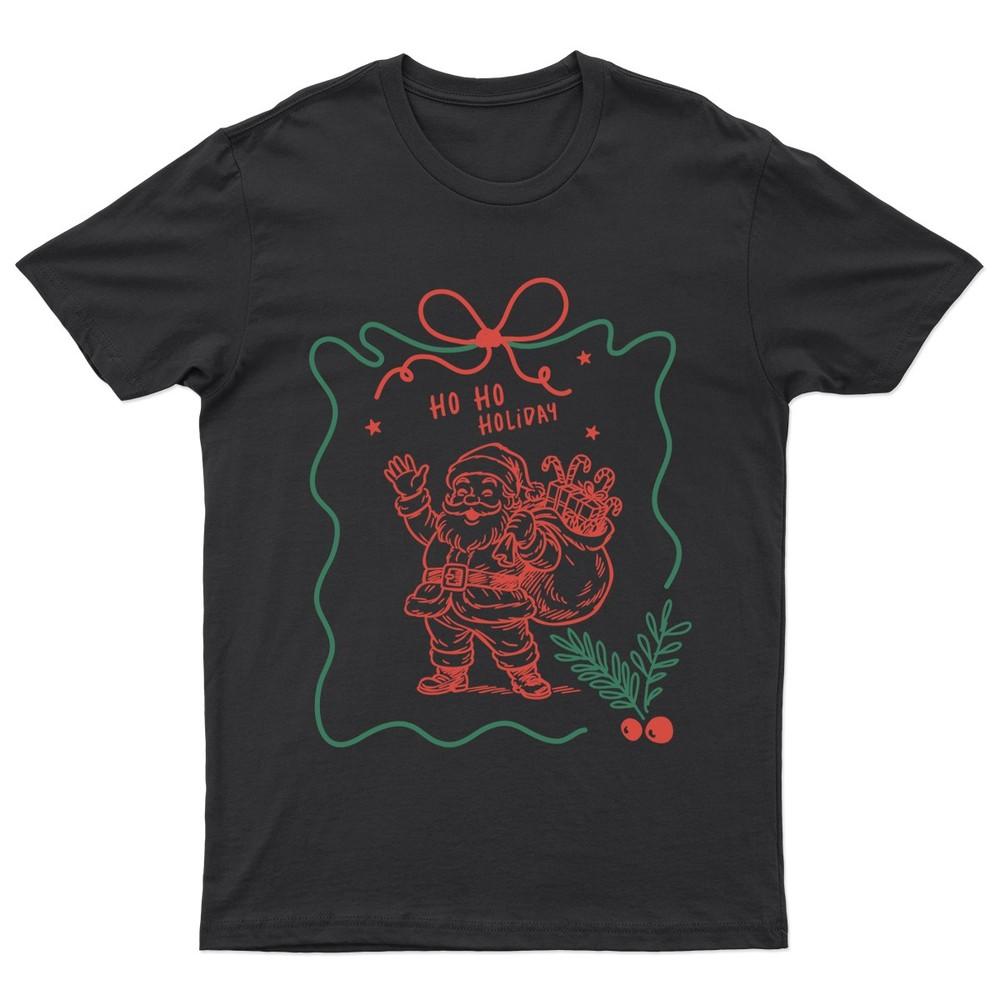 Ho Ho Holiday Christmas Santa Claus Unisexs Unisexs Graphic Tee