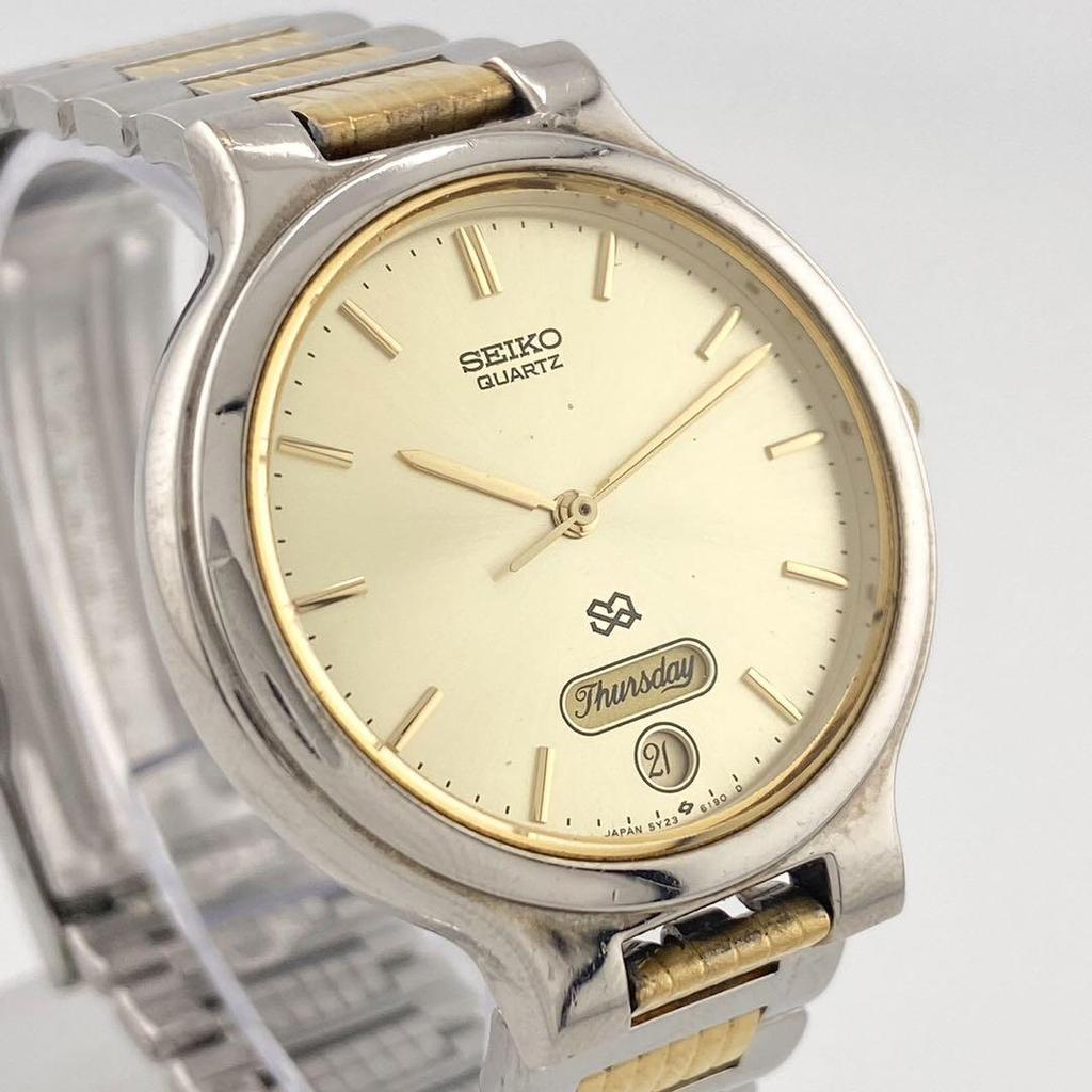 [USED] Working SEIKO Quartz Wristwatch 5Y23-6100