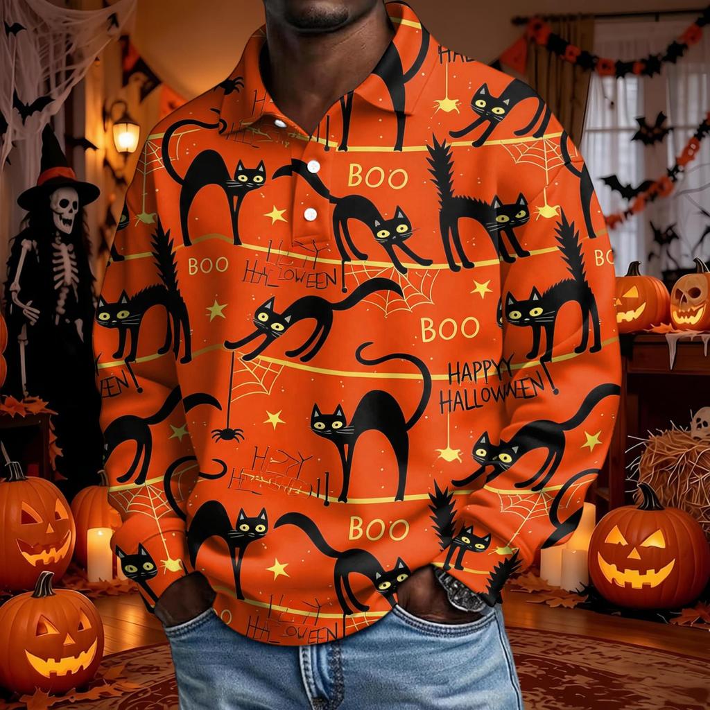 Herren Langarm Hemd mit Knöpfen für Trendige Feiertags Outfits