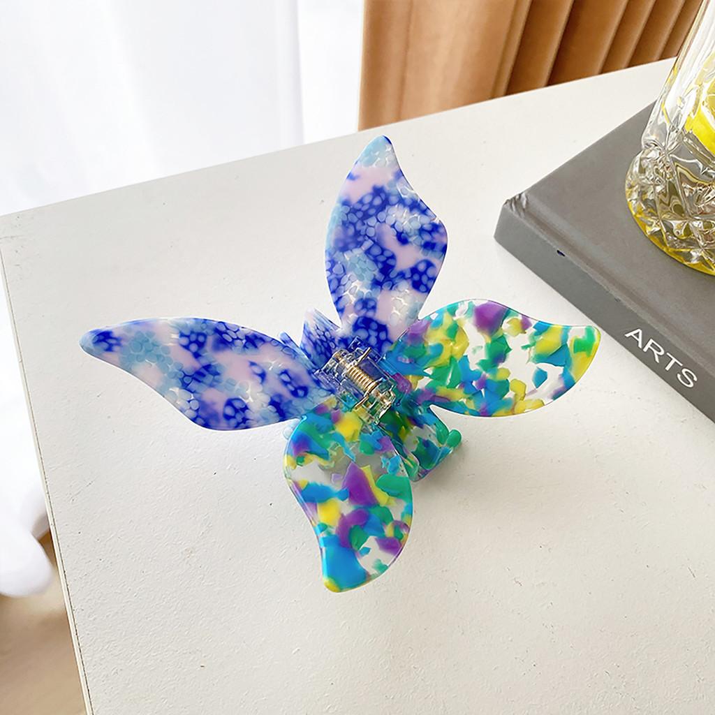 Exquisite Butterfly Design Acetate Hair Clip For Stylish Women Available In Vibrant Colors
