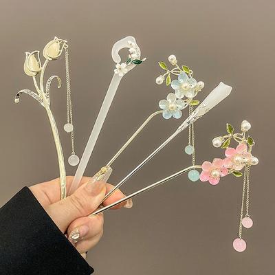 Classico stile cinese per capelli bastone per le donne farfalla fiore coniglio forcine fatte a mano gioielli vintage accessori ornamenti per capelli