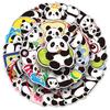 Panda Graffiti Stickers: 50 Cute Cartoon Animal Designs for Decorating Water Bottles & Phone Cases