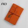 Unique Strap Pendant Notebook Vintage Faux Leather Journal, A5 A6 A7 6 Ring Loose-Leaf Metal Leaf Bookmark with Retro for Writing, Sketching,