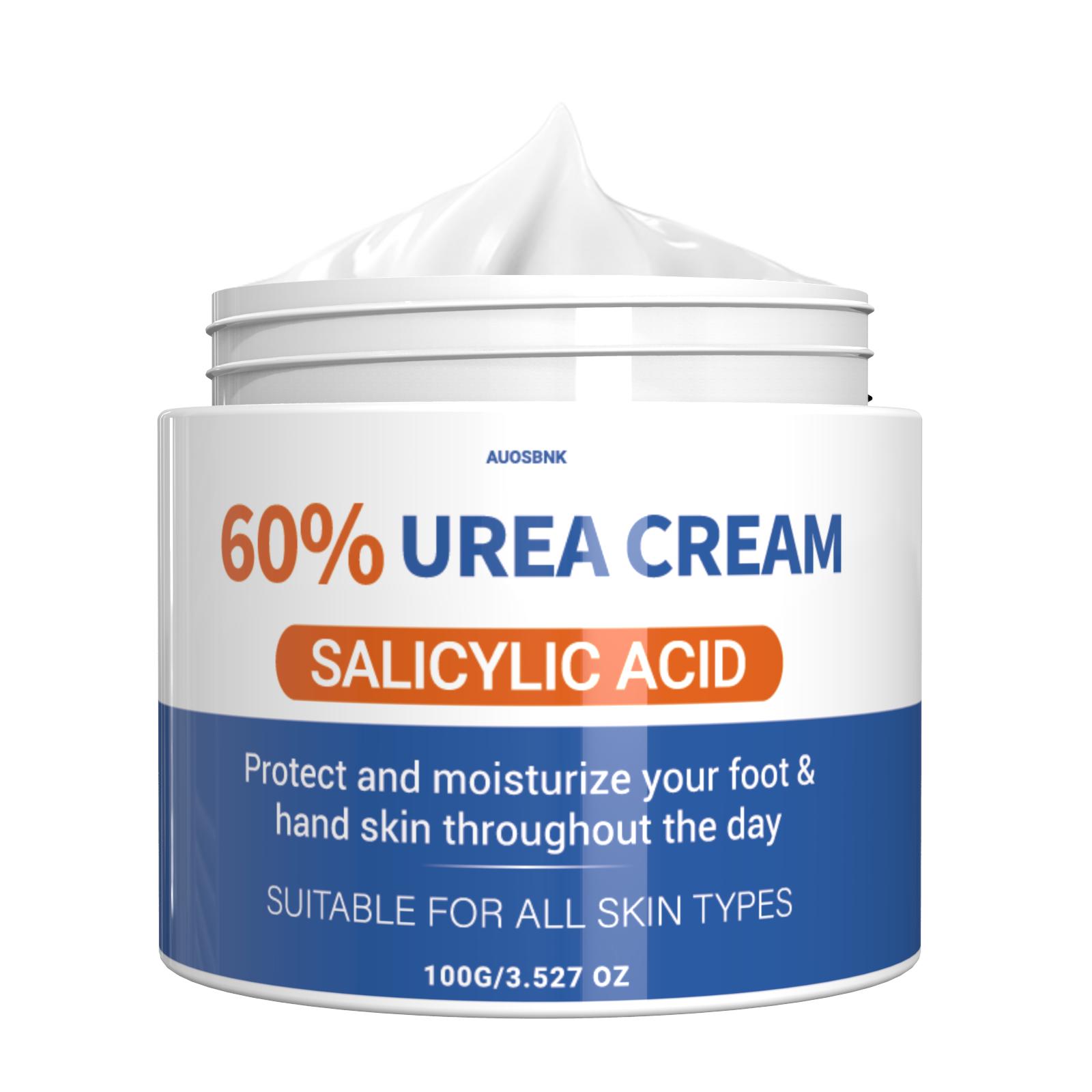 Crema all'Urea al 60%, Crema all'Urea per Piedi e Mani, Ad Assorbimento Rapido, Non Untuosa, Sicura per Pelli Sensibili, Idratante per Pelli Estremamente Secche, Regalo di Natale-100G